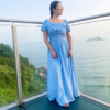 VESTIDO FLOR DE AMENDOEIRA AZUL
