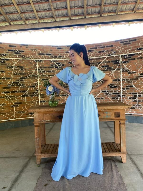 VESTIDO FLOR DE AMENDOEIRA AZUL - Image 4